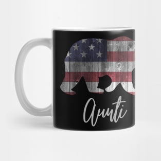 Aunti Bear 4th of july flag american Mug